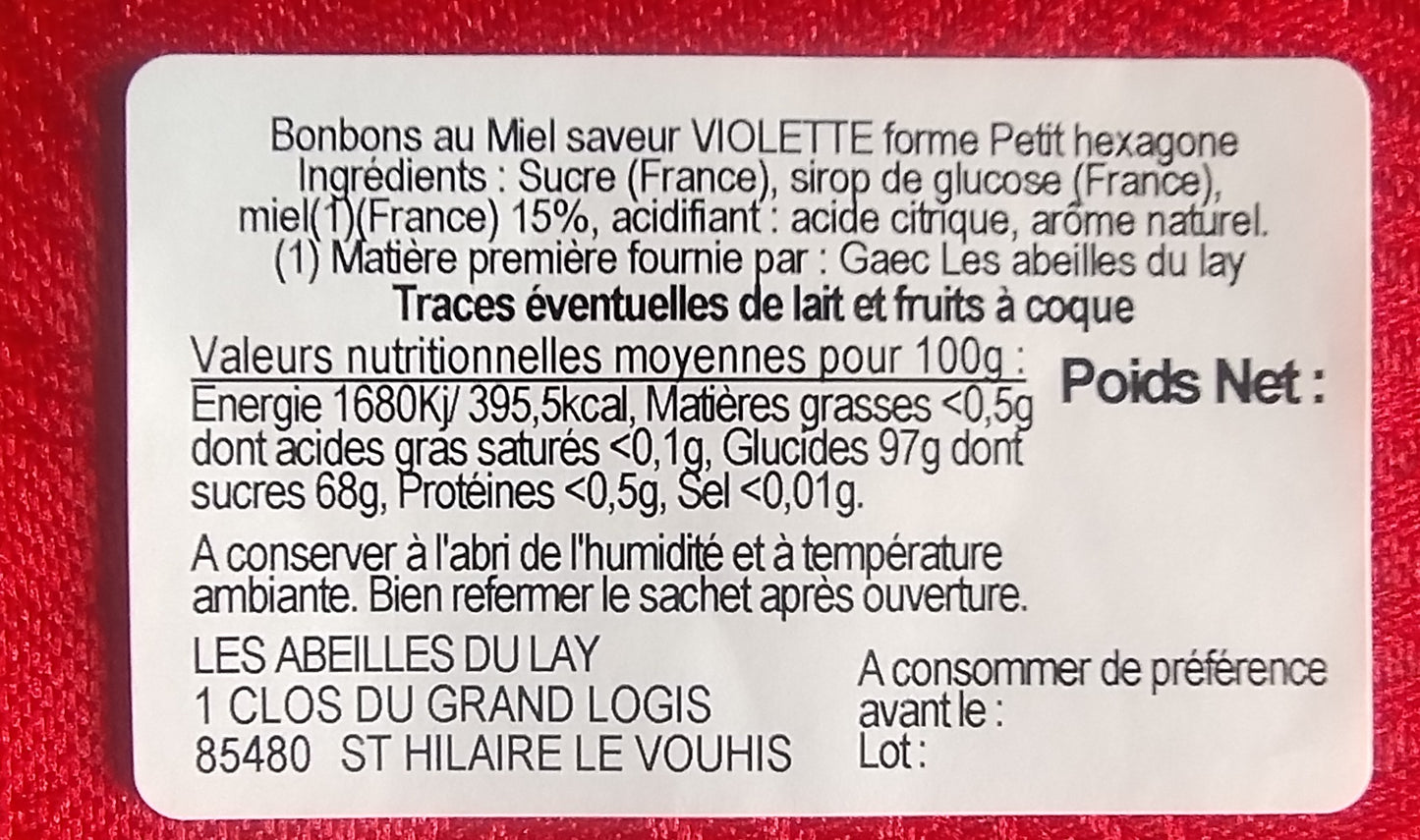 Bonbons miel et Violette