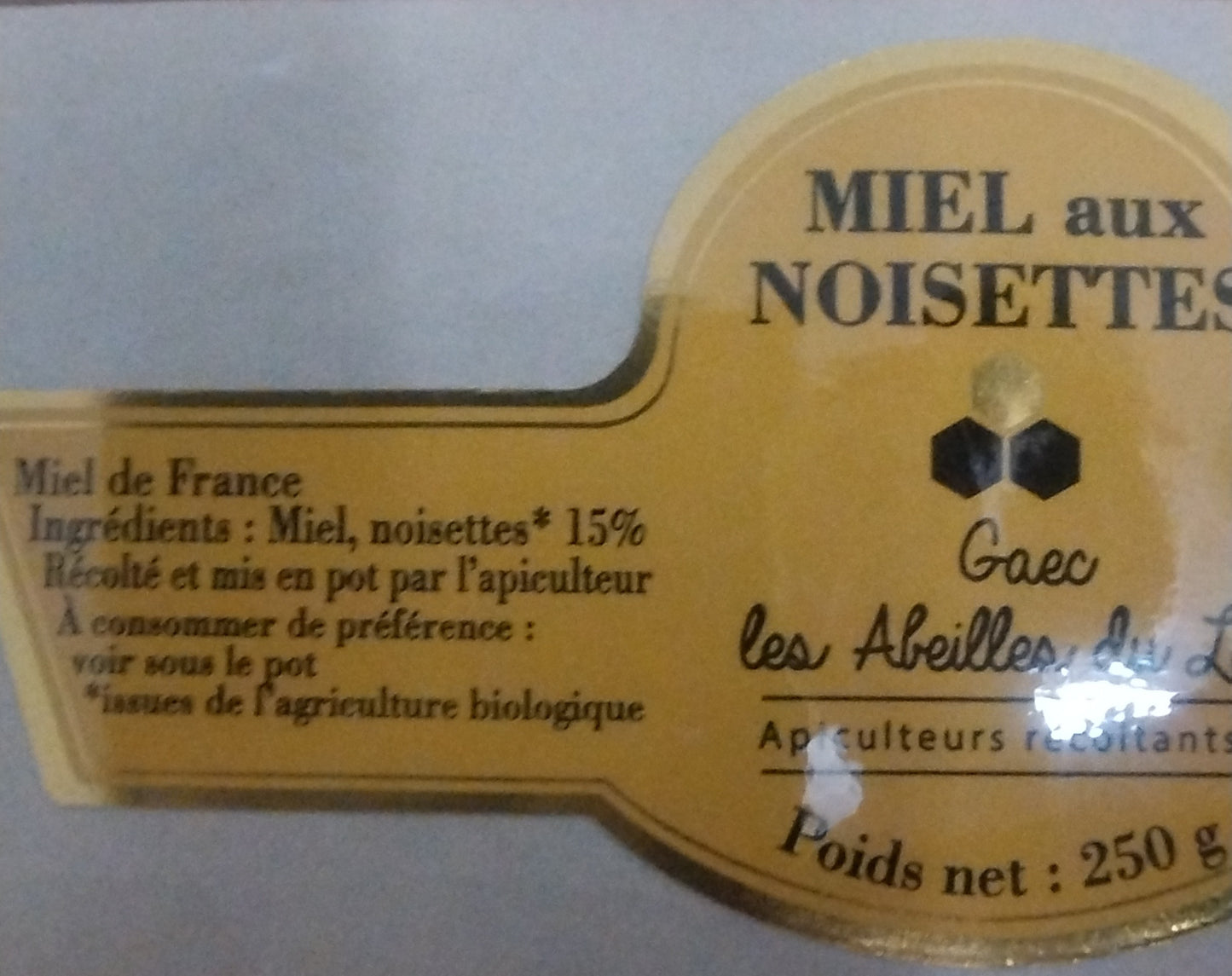 miel aux noisettes